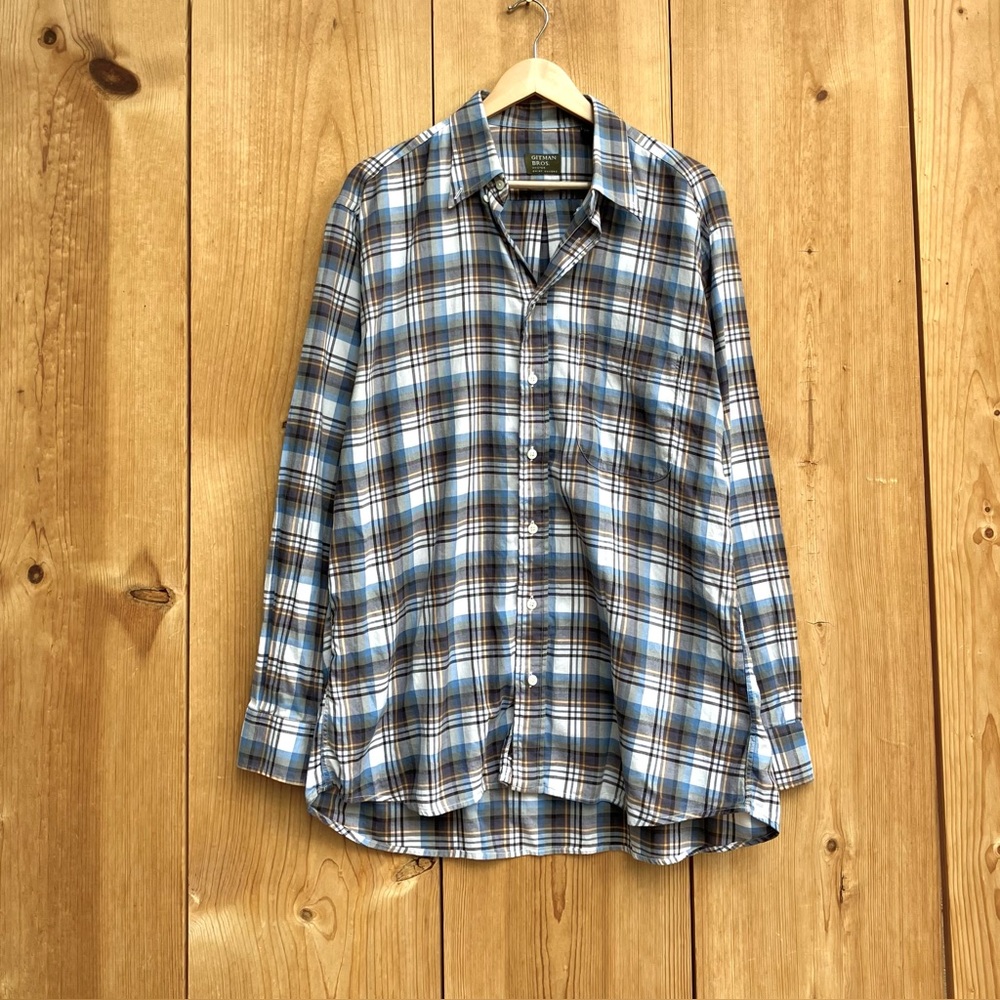 Gitman Bros Plaid Shirt Men’s Sz Large